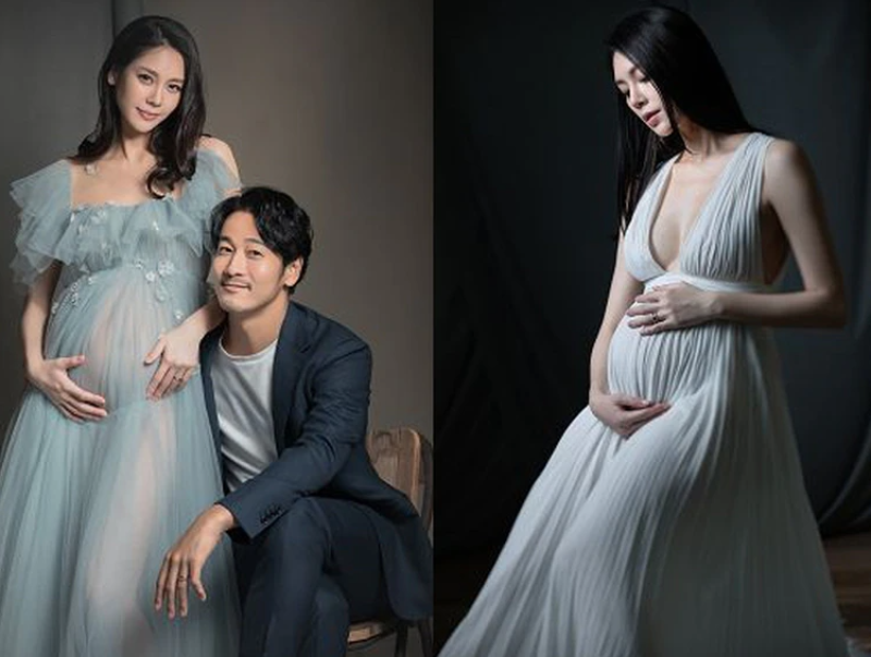 廖奕琁熬過害喜臥床安胎 32周孕婦寫真飄仙氣